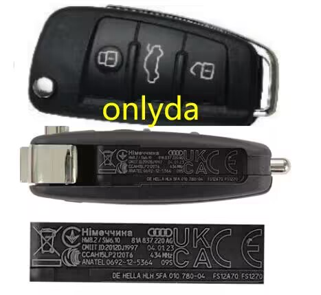GENUINE remote Audi FOB 2020- 2023A1Q2Q3TP25MQB483 Button EM remote control NON Keyless Go 81A837220AG 434MHZ 2012DJ1997