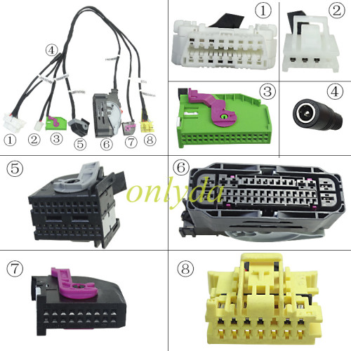 For Mercedes Benz W222 W205 Steering Column N80 ABS Module Test Bench Wiring Harness