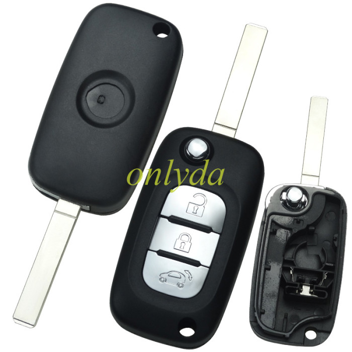 For smart 3 button remote key shell