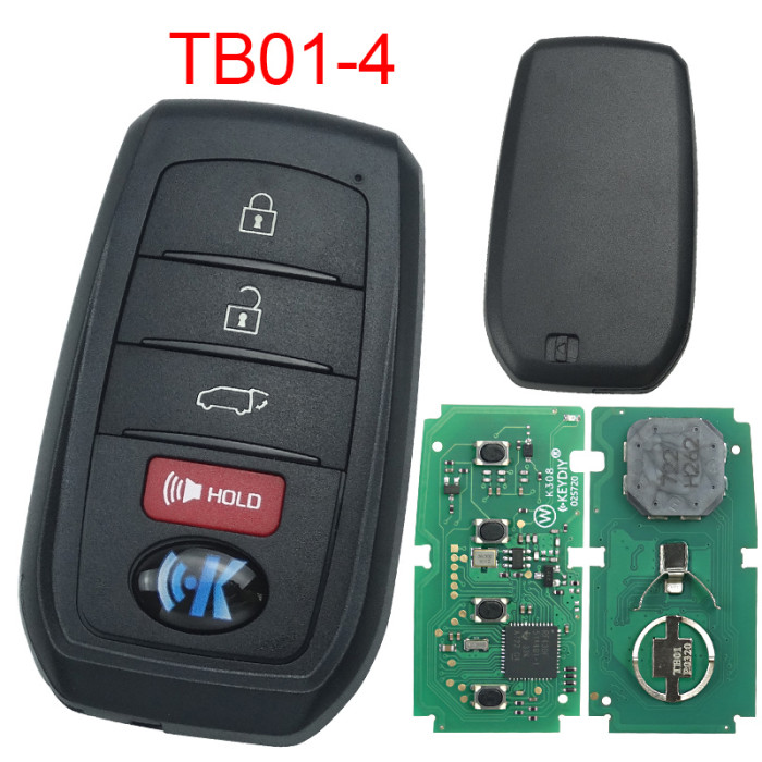 KEYDIY TB01-5 KD Smart Key Universal Remote Control With 8A/Toyota H chip ,please choose the key shell