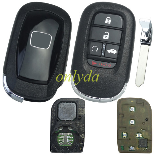 original HONDA OEM  new Smart Prox Remote Key Fob for Honda 2023 Smart Key Fob 4+1 Buttons FCC ID: KR5TP-4    4A chip 433.92MHZ FSK PN:A3C0775510100 for Honda CR-V 2023 for Honda Civic 2022-2023 for Honda HR-V 2022-2023 for Honda Pilot 2023