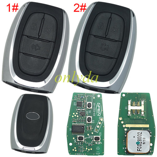 Original   remote Smart key for  Maxus T60 3button with 47 chip  with 433MHZ, pls choose button
