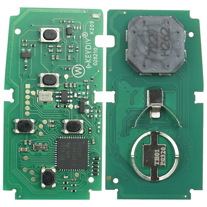 KEYDIY TB01-5 KD Smart Key Universal Remote Control With 8A/Toyota H chip ,please choose the key shell