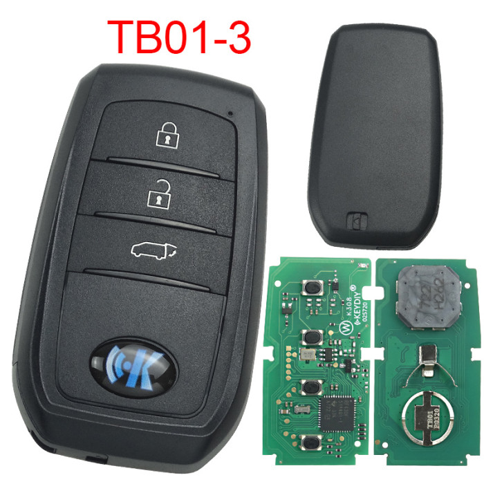 KEYDIY TB01-5 KD Smart Key Universal Remote Control With 8A/Toyota H chip ,please choose the key shell