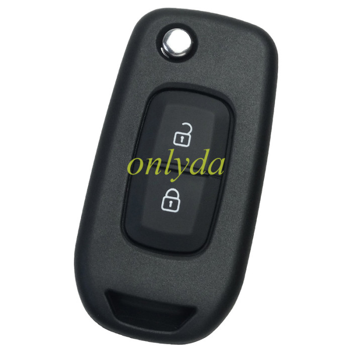 For Renault 2 button flip remote key blank, with badge