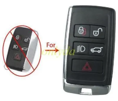 New modified Landrover Keyless  315MHz/433MHZ Remote Car Key Fob  5 BUTTON for LR2 LR4 2012-15,Range Rover Evoque Sport 2012-18 7953P chip.