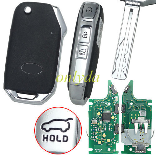 For KIA Sportage 2020 Genuine Flip Remote Key 433MHz 95430-D9420 DST 4D 60 3 button FCC ID: RKE-4F42 cuted blade
