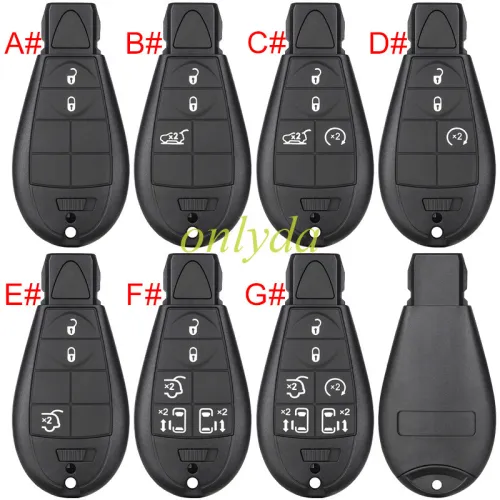 For Chrysler button remote key shell ， pls choose key shell