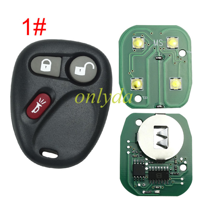 Remote  control Chevrolet Cadillac Buick 2B 2+1B/3+1B 315mhz FCC ID AB0150T For Buick LESABRE 2001-2005 For Cadillac DEVILLE 2001-2005