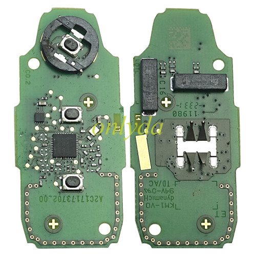 For Ford 3 button  Keyless remote key  with NCF297XV  /Hitag pro/ ID49 chip 434mhz Model - FIESTA VII 2021+ Part number - A2C17105200 K1BT-15K601-AD Original PCB+ aftermarket shell