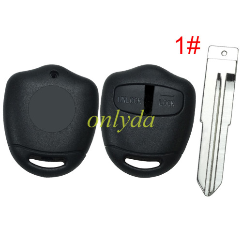 For Mitsubish 2 button remote key blank， with badge  ,pls choose blade
