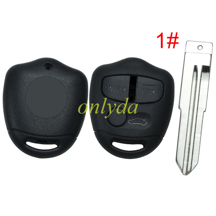 For Mitsubish 3 button remote key blank , with bagde , pls choose blade