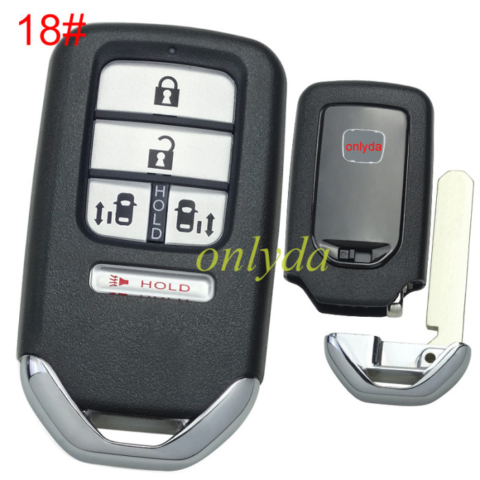 For Honda  remote key shell with blade with badge , pls choose button