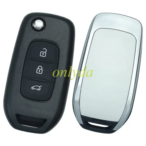 free shipping 10pcs/lot for Renault 3 button flip remote key blank,，without badge