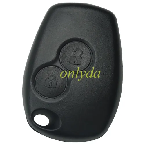 free shipping 10pcs/lot for Renault 2 button  key blank with stainless steel battery clamp,no blade , only key shell