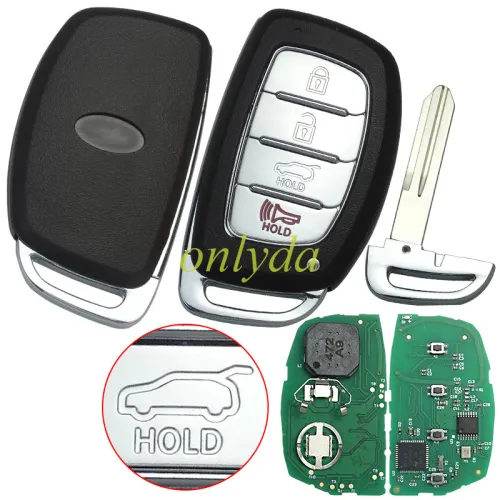 2016-2018 Hyundai Elantra 95440-F2000 smart proximity key  Hyundai Part Number: 95440-F2000 (95440F2000) FCC ID: CQOFD001201 IC: 1551E-FD00120 Frequency: 433MHz