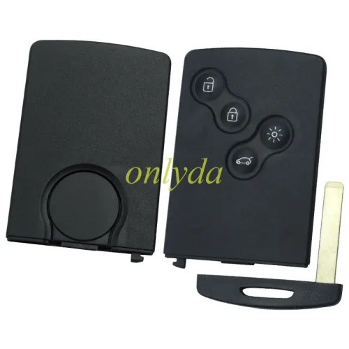 free shipping 10pcs/lot for Renault megane /Clio /Koleos 4 button remote key blank without badge（ Buckle key case, no glue required）