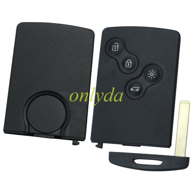 free shipping 10pcs/lot for Renault megane /Clio /Koleos 4 button remote key blank without badge（ Buckle key case, no glue required）