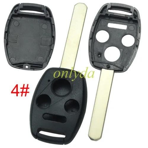 free shipping 10pcs/lot for Honda  remote key shell （no chip slot place)