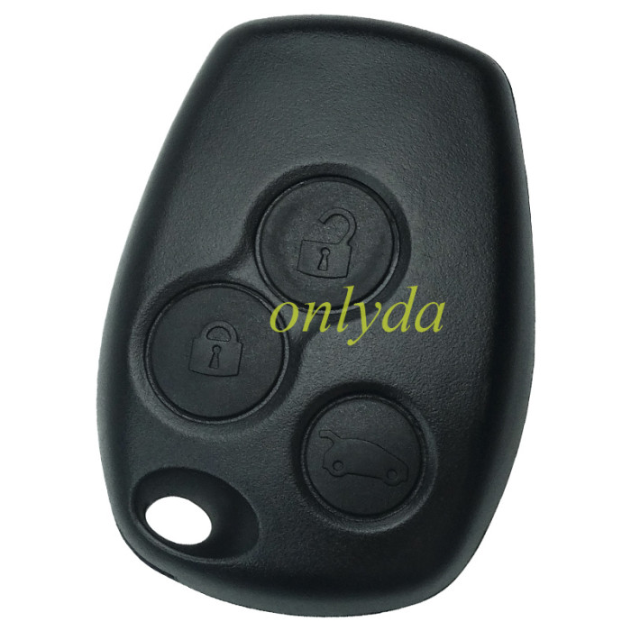 free shipping 10pcs/lot for  Renault 3 button  key blank with stainless steel battery clamp, without badge , without blade ,only shell