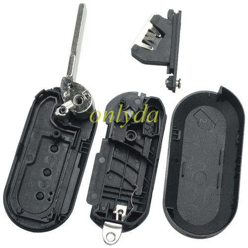 free shipping 10pcs/lot for Fiat 3 button remote key blank White color