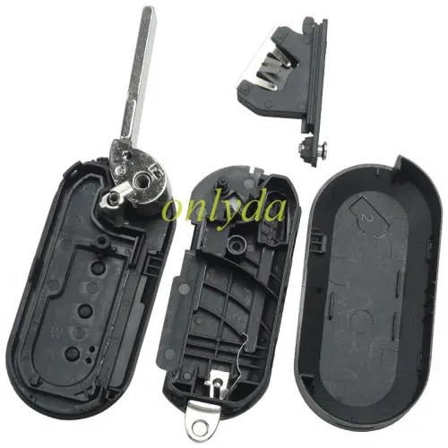 free shipping 10pcs/lot for Fiat 3 button remote key blank White color