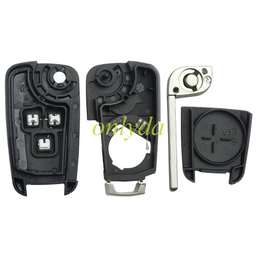 free shipping 10pcs/lot for Opel remote key shell with round badge place, blade HU100