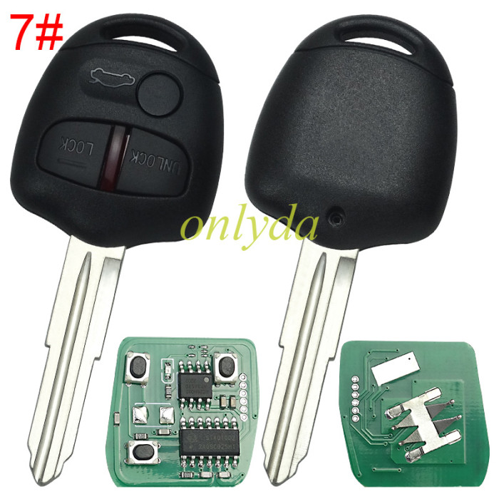 For mitsubish 3 button remote key with 433mhz P/N: G8D576MA Work On:  2004-2007 Colt 2004-2012 Grandis 2005-2016 Triton ML/MN 2007-2016 Lancer CJ(sedan) 2007-2012 Outlander ZH 2009-2012 Challenger PB 2010-2015 ASX(2WD) 2012-2015 Outlander ZJ