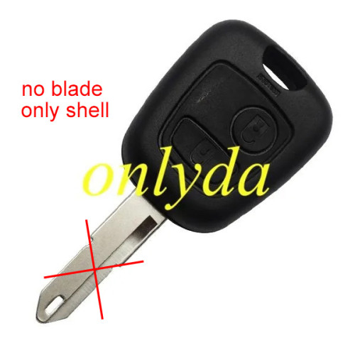 free shipping 10pcs/lot for Peugeot  2 button remote key shell without badge,  without blade , only shell