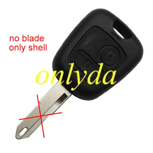 free shipping 10pcs/lot for Peugeot  2 button remote key shell without badge,  without blade , only shell