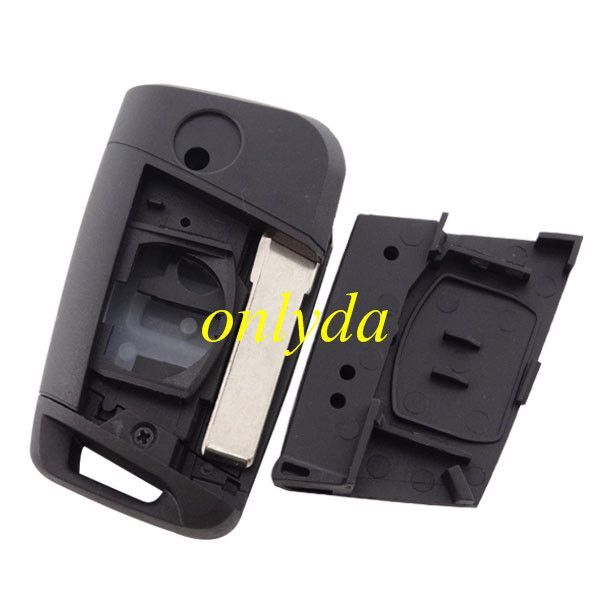 free shipping 10pcs/lot for VW 3 button flip remote key blank with HU66 blade