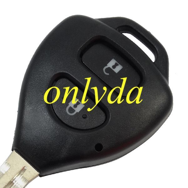 free shipping 10pcs/lot for Toyota 2 button Remote key blank with  TOY43 blade without badge