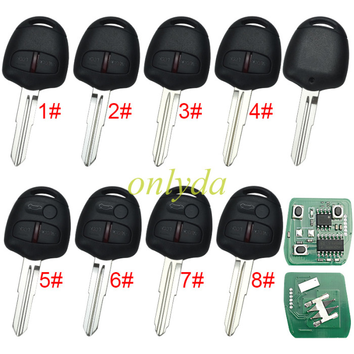 For mitsubish 3 button remote key with 433mhz P/N: G8D576MA Work On:  2004-2007 Colt 2004-2012 Grandis 2005-2016 Triton ML/MN 2007-2016 Lancer CJ(sedan) 2007-2012 Outlander ZH 2009-2012 Challenger PB 2010-2015 ASX(2WD) 2012-2015 Outlander ZJ