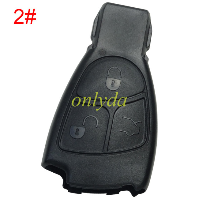 free shipping 10pcs/lot for Benz 3 button remote key blank without badge,