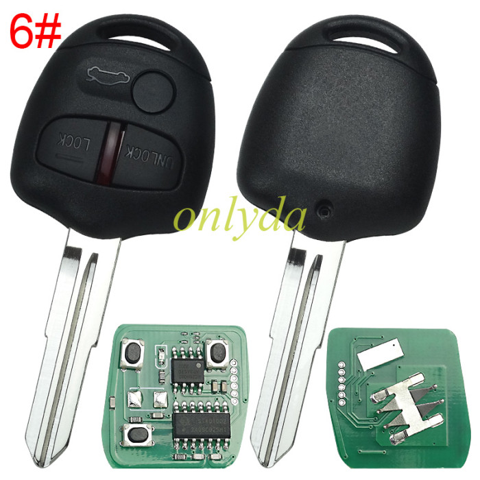 For mitsubish 3 button remote key with 433mhz P/N: G8D576MA Work On:  2004-2007 Colt 2004-2012 Grandis 2005-2016 Triton ML/MN 2007-2016 Lancer CJ(sedan) 2007-2012 Outlander ZH 2009-2012 Challenger PB 2010-2015 ASX(2WD) 2012-2015 Outlander ZJ