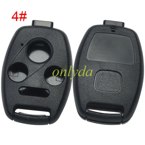 free shipping 10pcs/lot for Honda  button remote key blank with badge  (no chip slot place)