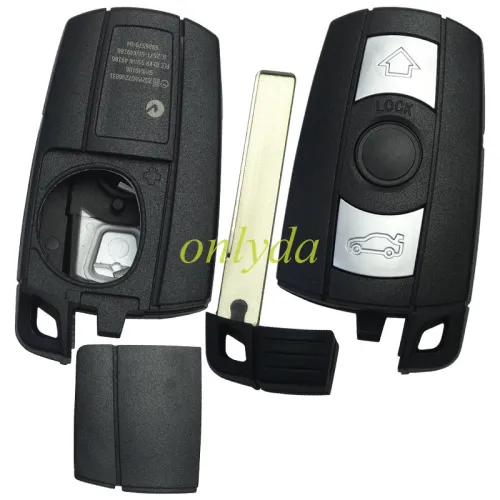 free shipping 10pcs/lot for Bmw 5 series remote key case  with emergency blade three parts