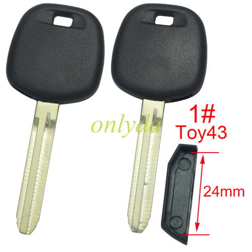 For Lexus transponder key blank  with blade,wihtout badge  Soft plastic handle,1# Toy43 ,2#Toy48,3#Toy40 ,pls choose blade model