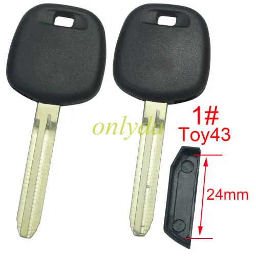 For Lexus transponder key blank  with blade,wihtout badge  Soft plastic handle,1# Toy43 ,2#Toy48,3#Toy40 ,pls choose blade model