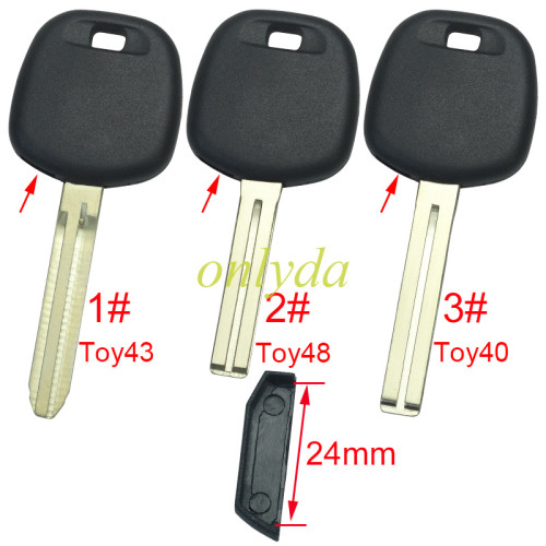For Lexus transponder key blank  with blade,wihtout badge  Soft plastic handle,1# Toy43 ,2#Toy48,3#Toy40 ,pls choose blade model