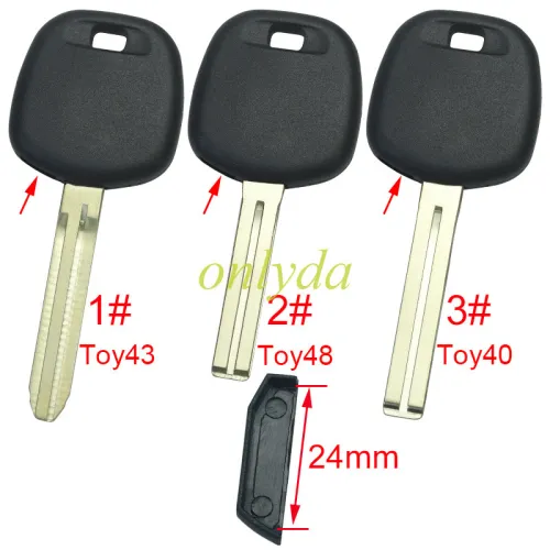 For Lexus transponder key blank  with blade,wihtout badge  Soft plastic handle,1# Toy43 ,2#Toy48,3#Toy40 ,pls choose blade model