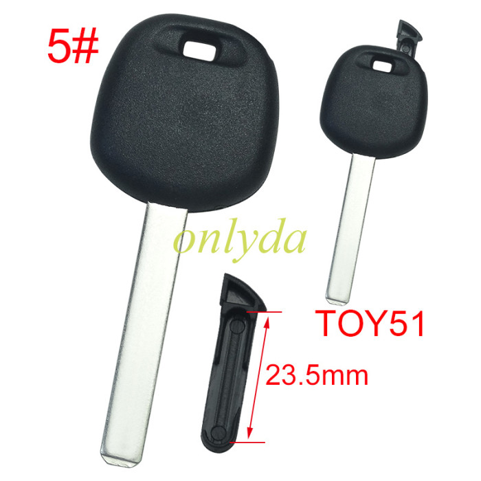 Super Stronger GTL shell  Toyota transponder key blank (can put TPX long chip and  carbon chip part ）
