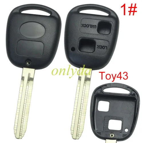 For Lexus 2 Button Remote key blank with bagde，pls choose blade model