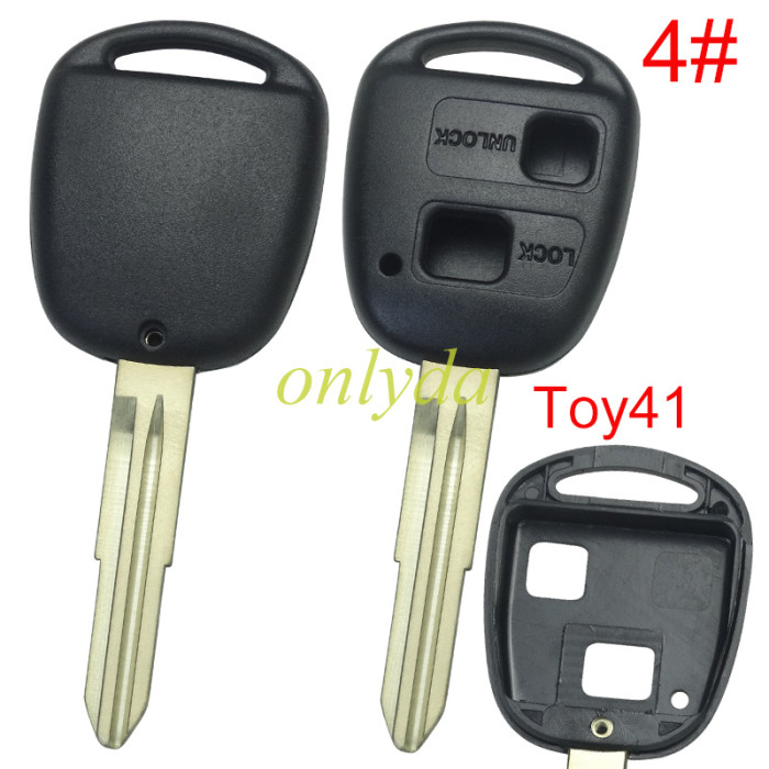 For Toyota/Lexus 2 Button Remote key blank without badge,pls choose blade model
