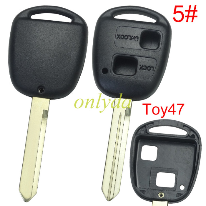 For Toyota/Lexus 2 Button Remote key blank without badge,pls choose blade model