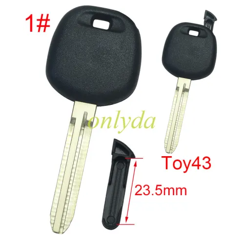 Super Stronger GTL shell  Toyota transponder key blank (can put TPX long chip and  carbon chip part ）