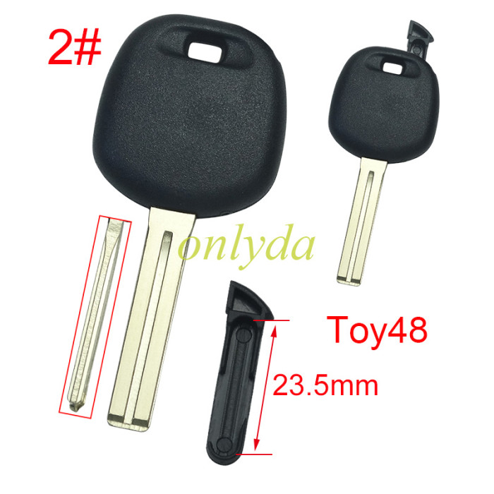 Super Stronger GTL shell  Toyota transponder key blank (can put TPX long chip and  carbon chip part ）
