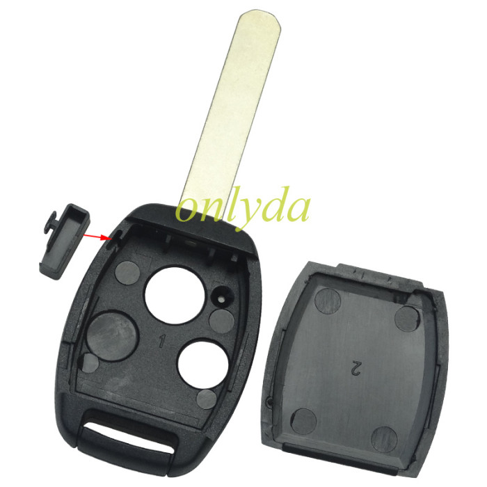 itopkey brand Honda upgrade remote key shell without badge（With chip slot place)