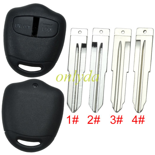 For Mitsubish 2 button remote key blank， without badge  ,pls choose blade