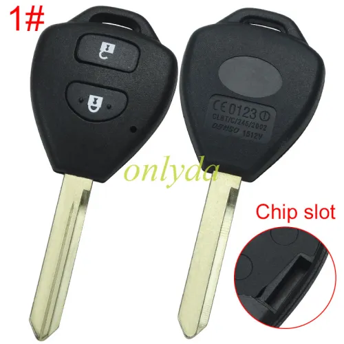 Super Stronger GTL shell  Toyota upgrade  remote key blank with TOY47 blade with badge， pls choose button model